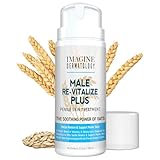 Imagine Dermatology Male Re-Vitalize PLUS - Oats Penile Health Cream for Men - Relieve, Restore and Support Skin - Moisturizing Penile Cream - TSA Compliant Size (3.3 fl oz/100ml)