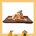 vitazoo Heizmatte für Tiere – 100 x 70 cm – Thermokissen selbstheizend für Hunde – Heizdecke maschinenwaschbar für große Hunde – Braun