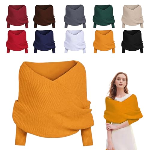 Multifunctional Cozy Sweater Wrap with Sleeves, 2024 Trend Crochet Scarf