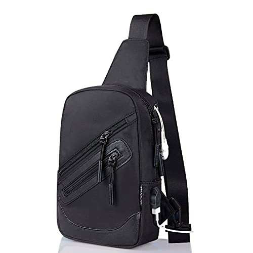 DFV mobile - Backpack Waist Shoulder bag Nylon compatible with Ebook, Tablet and for Meizu M6T - Black