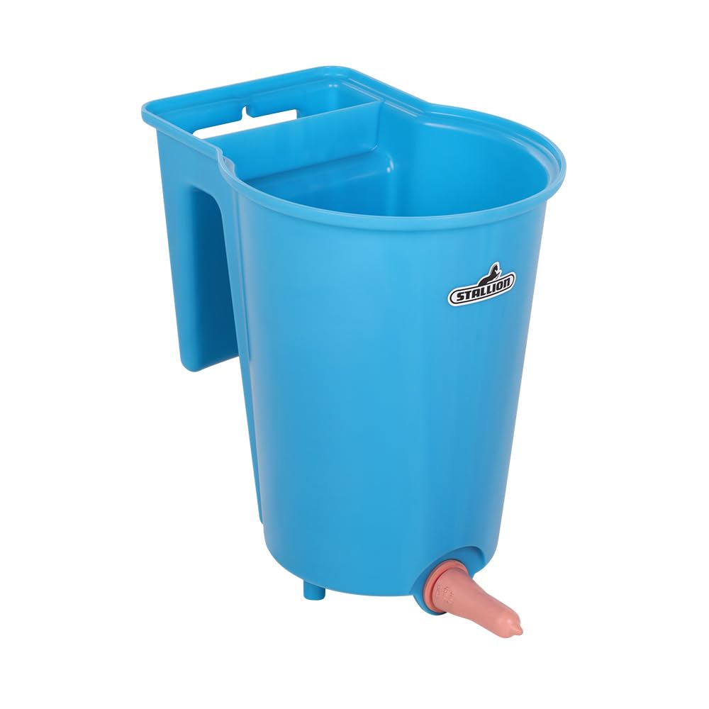 STALLION - Seau d'abreuvement réversible RFC1 avec 1 tétine, 6 litres pour l'abreuvement des veaux