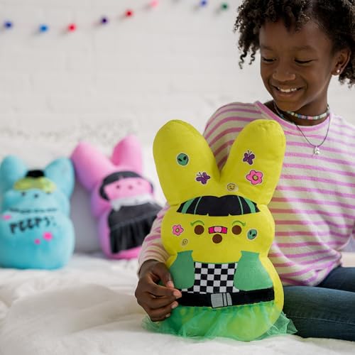 animal adventure  shaggy bunny peeps  15 collectible plush  blue emo bunny