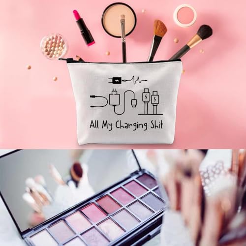 All My Charging shit bag,Fun and versatile bag with charger graphics, teenage boy gift, birthday gifts, travel accessories (Style D)3