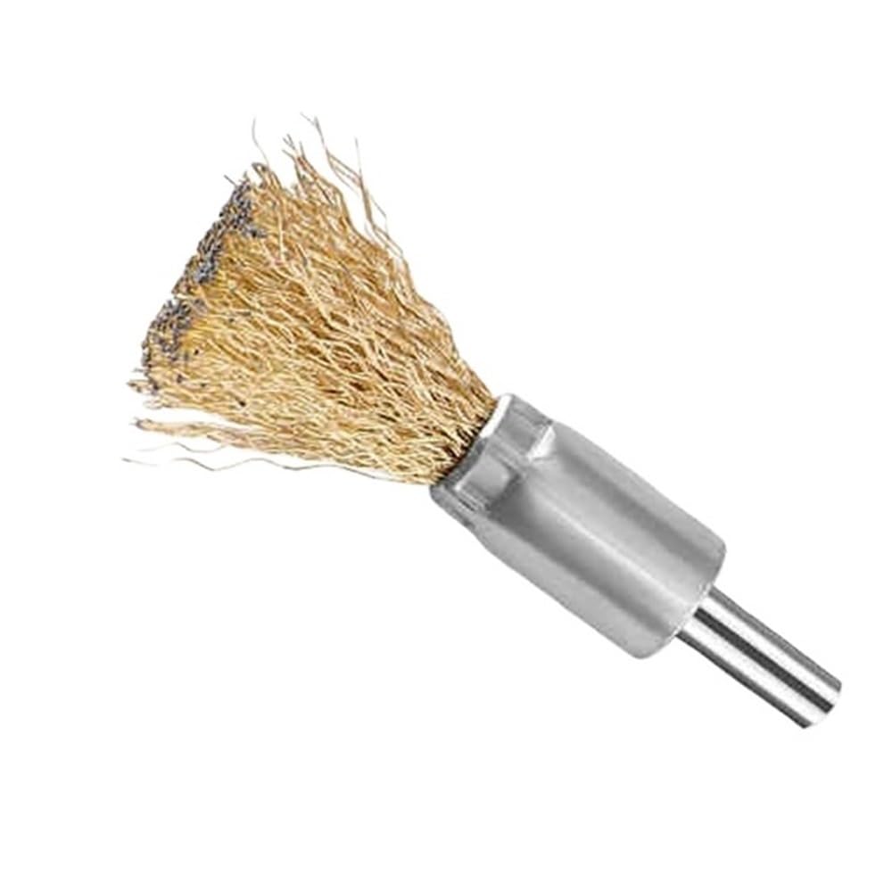 10 pezzi di spazzole metalliche con manico rotondo da 6 mm di diametro, spazzole for lucidatura e rettifica di trapani elettrici for lavorazione del legno(6x12mm)