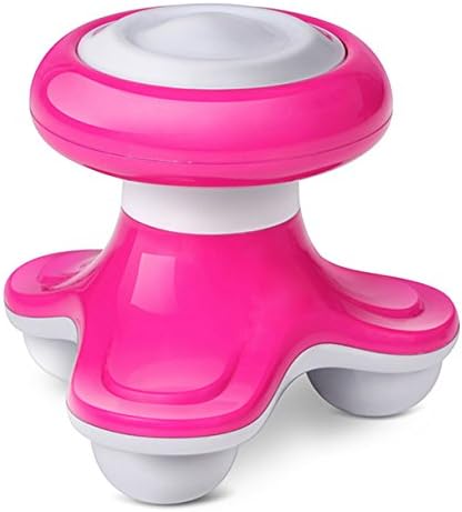 NEW Hand Held Mini Massager, Body Massager, Vibrating Massager, USB Massager, Back Head Scalp Neck Full Body Massager Hand Held Portable Personal Massager, Lightweight Compact Battery Operated Or USB Powered, Pain Relief, Relaxation Aid Vibration Eases Muscle Pain / Cramp / Trigger Points/ Stress (Hot pink)