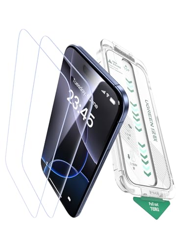 UGREEN 2 Pack for iPhone Air 17 Air Screen Protector 6.7 with Auto-Align Zero Dust Installation Tool 9H Ultimate Drop Protection Military Grade Tempered Glass Screen Protector Easy to Install