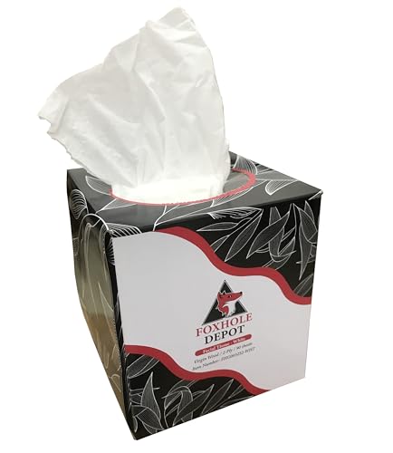 White Facial Tissues, 2-Ply, 8