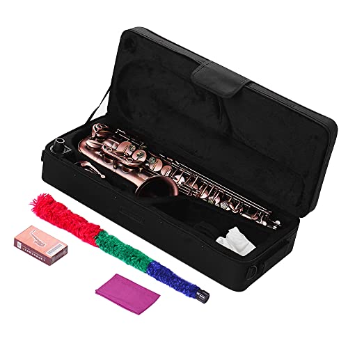 Eryue High Grade Red Bronze Bent Eb Alto Saxophone E-Flat Sax Carved Pattern Woodwind Instrument With Carry Case Gloves Cleaning Cloth Brush Sax Straps Reeds #TOP2