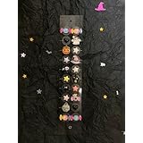 【2025新登場・耳つぼジュエリー】耳ツボシール 耳つぼシール 耳ツボジュエリー シール 耳のアクセサリー 耳の穴位パッチ カートゥーン ギフト 高級 ファッション 可愛らしい 日常用 多種多様なデザイン [日本語説明書&耳つぼ位置図付き] (ハロウィン限定 B)