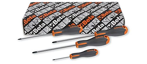 Beta 1202E/S4 Evox Destornillador para tornillos Phillips de cabeza cruzada Juego de 4 piezas