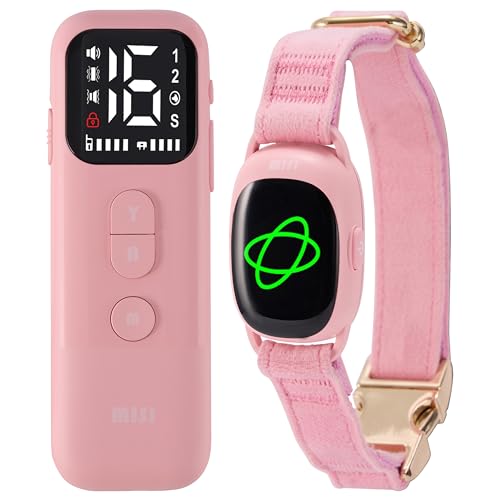 Dog Bark Collar,Dog Training Collar with remote-2600 ft,Non Shock,Adjustable Fit,for Small,Medium,Large Dogs, Advanced Technology with Remote, Automatic Bark Collar, Rechargeable,Anti-Barking,Pink