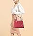 Covelin Women's Top-handle Cross Body Handbag Middle Size Purse Durable Leather Tote Bag Wine red