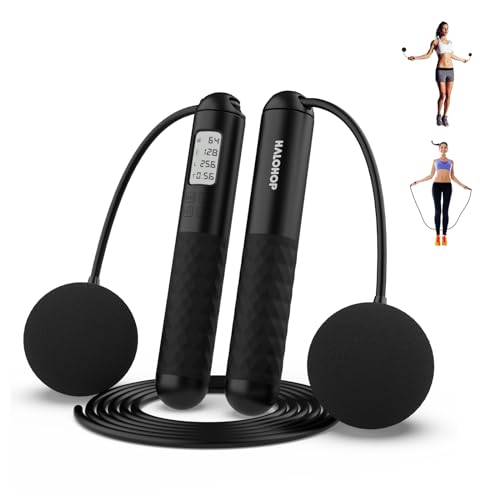 Image of Halohop Skipping Rope for Man Women with Counter Weighted Ropeless Professional Skipping Rope Smart Jumping Rope with Adjustable for Adult Kids Training Rope Fitness Exercise
