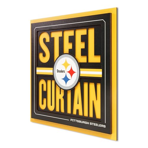 YouTheFan NFL Pittsburgh Steelers Slogan Series 3D Wall Art by YouTheFan - Used condition - US$28.49