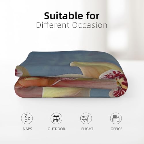 Couverture flanelle 280g orchidées plaid de lit isolant haute densité - 6