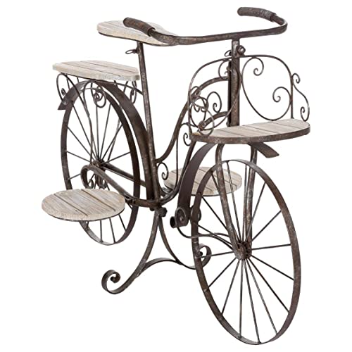 Atmosphera - Porte - Plantes Vélo - métal et Bois - Noir - H59 cm, 3560239448730