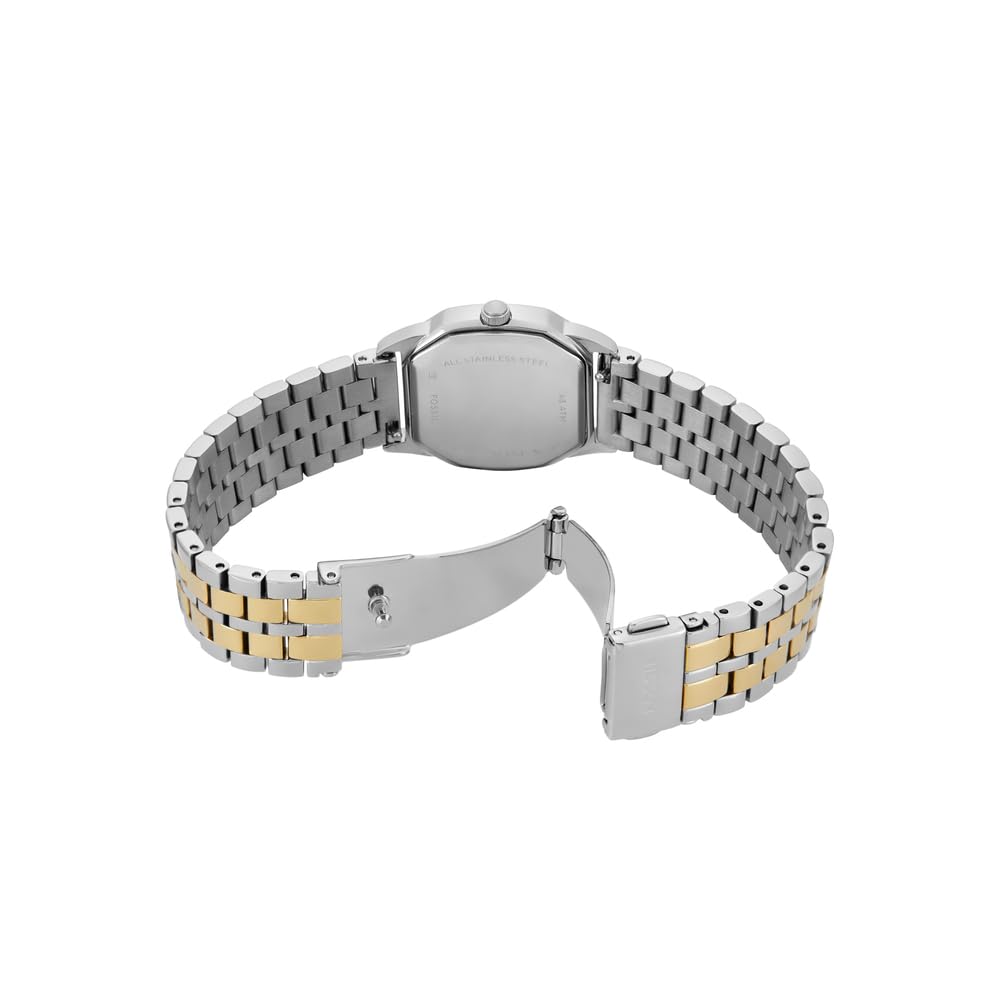 FOSSIL Harlow Uhr für Damen, Quarz-Dreizeigerwerk mit Edelstahl- oder Lederarmband