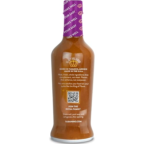 Tabañero Sweet & Spicy Hot Sauce, 8 oz Glass Bottle, Gourmet Sweet Sauce Gift, All Natural, Low Sodium, Made in the USA