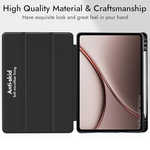 Image of Robustrion Cover Case for OnePlus Pad 4 13.2 inch /OnePlus Pad 3 13.2 inch Cover with [Pencil Holder], Flip Cover Case for One Plus Pad 4 /3 Cover 13.2 inch [Auto Sleep Wake Support] - Black