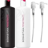  SEBASTIAN PROFESSIONELL PENETRAITT SHAMPOO 1000ML & HAARSPÜLUNG 1000ML + PUMPEN