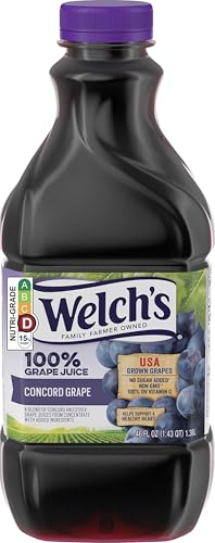 Welch's 100% Grape Juice, Concord Grape, 46 Fl Oz Bottle