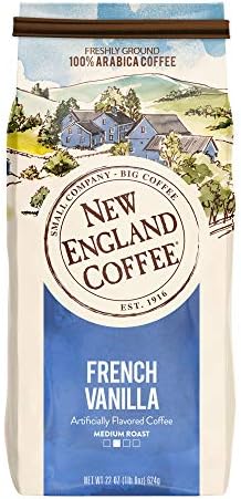 New England Coffee French Vanilla Medium Roast Ground Coffee 22 oz. Bag