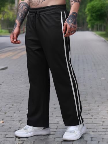 Image of Men's Loose Fit Side Tape Trackpants