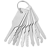 Salaty Door Opener Tool, Fine Workmanship Lightweight 10 in 1 Keychain, Multi‑Function Durable for Home Office Unlock The Lock Against Theft