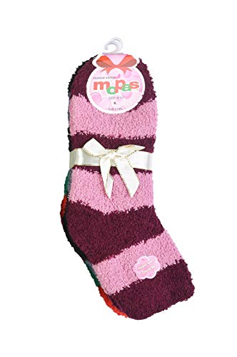 Image of Stanzino 6 PAIRS WOMEN COZY FUZZY NON SKID STRIPES SUPER SOFT WINTER SLIPPER SOCKS 9-11