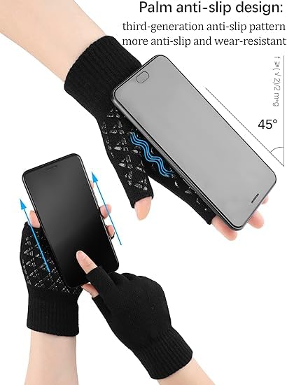 Image of Half Finger warm Woolen Winter hand gloves for men and women /woolen gloves /winter gloves