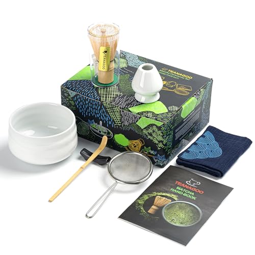 Teanagoo Matcha Set Matcha Whisk Matcha Kit Matcha Bowl Matcha Whisk Chasen Scoop Chashaku Matcha Whisk Holder Tea Making Kit. Tg-N10 Kit De Té Verde Matcha En Polvo.