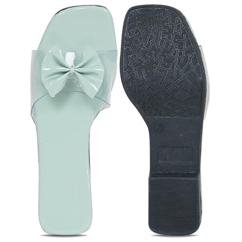 Image of Women's Slippers | Comfortable Flat Chappals for Women with Bow Detail | Stylish Casual Chappals, Trendy Summer Sandals, Comfortable Footwear for Daily Use