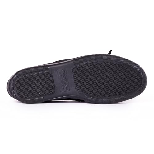 Minnetonka Herren Moosehide Classic Mocassins, Schwarz, 43 1/3 EU