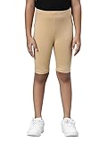 GO COLORS Girls Solid Light Wheat Cycling Shorts
