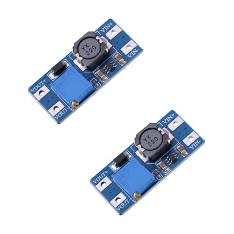 2 PCS DC-DC MT3608 Step-up Power Supply Module Adjustable Boost Converter Input 2V-24V to 5V-28V 2A Cover