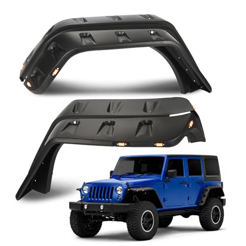 4PCS Fender Flares Fit Jeep JK Wrangler 2007-2018 2/4 Door M