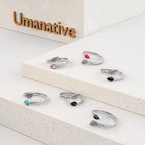 Sterling Silver Gemstone Feather Toe Ring, Birthstone Wrap Ring, Open Adjustable Foot Or Midi Knuckle Ring, Handmade Bohemian Jewelry (Amethyst) #TOP7