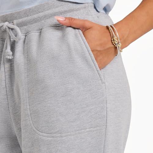 Life is Good. Women's Solid Good Vibes Fleece Jogger, Heather Gray4