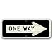 Metal traffic Sign: 36" X 12" One Way (Right)
