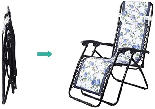 Chaise de salon de jardin pliante et inclinable avec coussin - 5