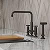 KRAUS Urbix Industrial Bridge Kitchen Faucet with Side Sprayer in Brushed Gold, KPF-3125BG #1