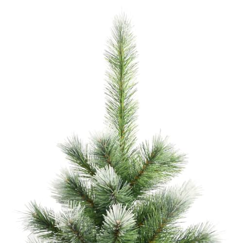 Árbol de Navidad con nieve flocada artificial de 150 cm y estructura robusta 4