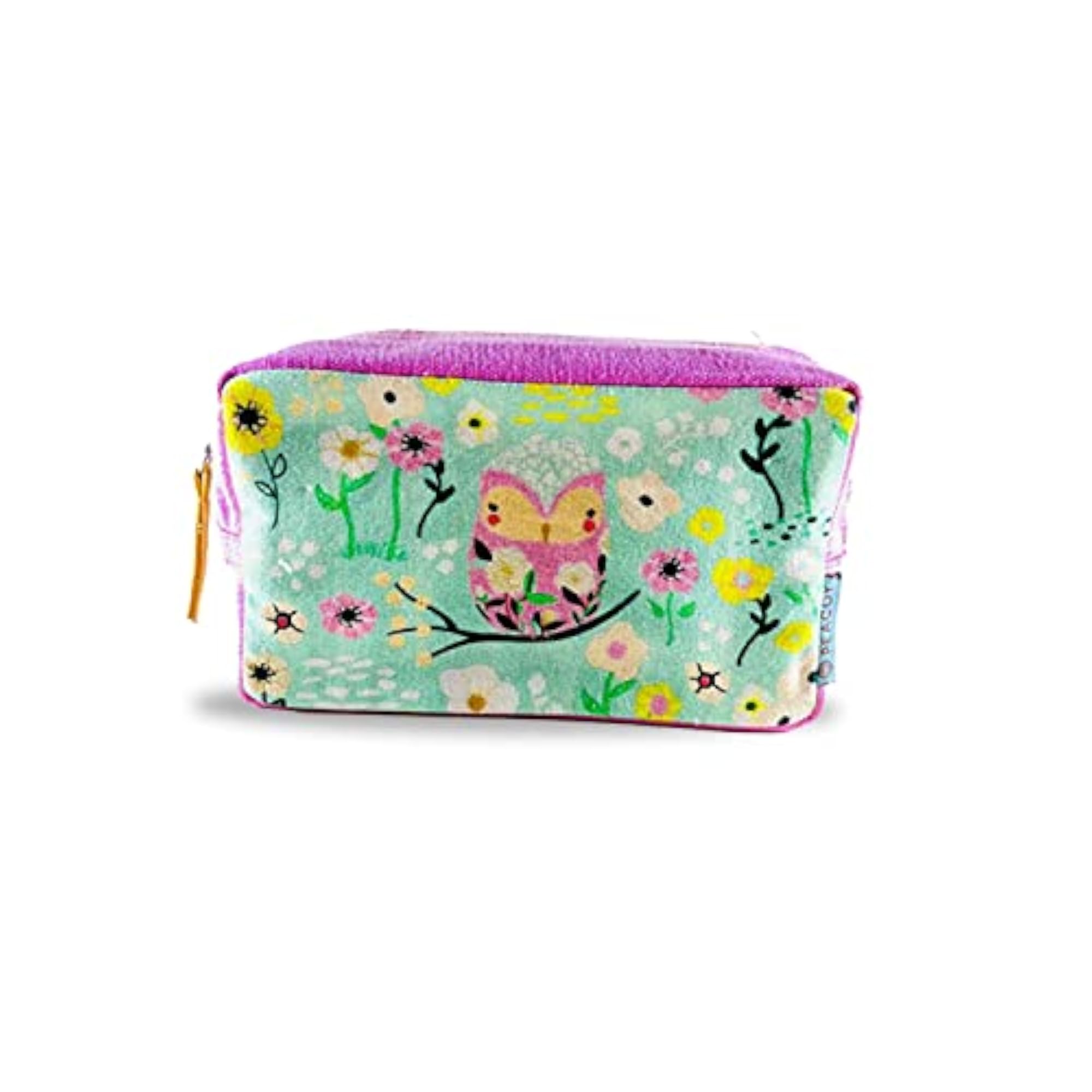 Blue Pink Owl Utility Pouches Set of 3