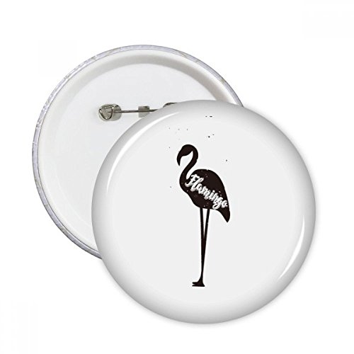 Pins badge bouton flamant noir et blanc idée cadeau originale pour ado