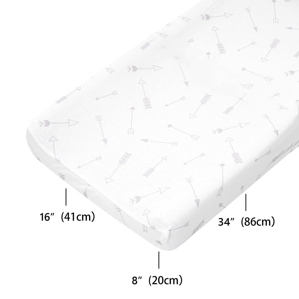 Oaygat 2 Pack Baby Diaper Changing Pad Cover Elastic Cradle Mattress Sheets Nursery Changing Mat Cover Changing Changing Mat Covers Sheets (Cover Only - Image 2
