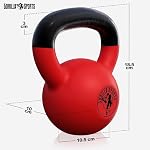 GORILLA SPORTS® Kettlebell - 2-32 kg Gewichte, Einzeln/Set, Gusseisen, Vinyl Beschichtung, Bodenschonende - Kugelhantel, Schwunghantel, Kugelgewicht, Rundgewichte für Fitness, Gym, Krafttraining – Bild 4