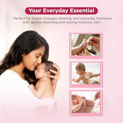 Image of Himalaya Moisturizing Baby Wipes with Lid | 72 Wipes x B3 G1 Free - 288 Wipes| With Indian Lotus & Aloe Vera | Protects baby's skin from Dryness |