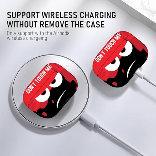 Image of Compatible with Airpods Pro 3 Case(2025),Don't Touch Me for Airpods Pro 3rd Generation Cases Cover with Lanyard Soft Silicone Cute Shockproof Cover for Women Men,Black