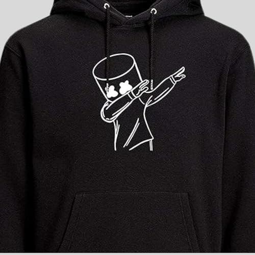Image of WearIndia Unisex Cotton Hooded Neck Hooded Sweatshirt (W NEW DANCEMELO Hoodie Black M)