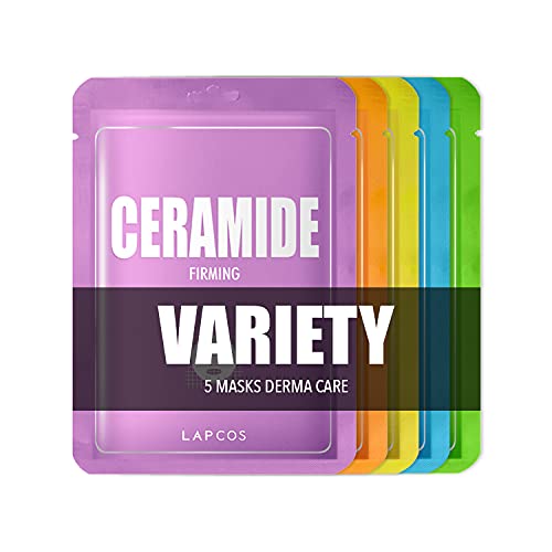 Lapcos derma care sheet mask set, daily skincare face masks, prot…